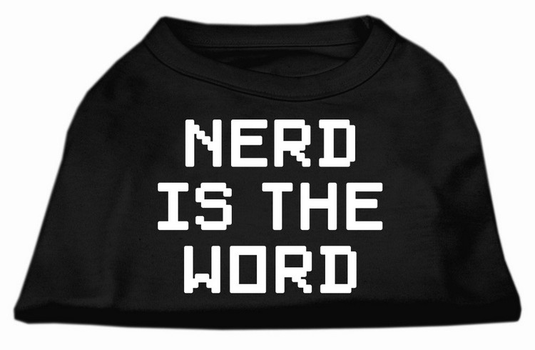 Nerd is the Word Screen Print Shirt Black XXL